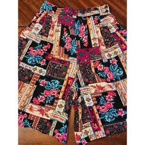 NWOT Bobbi Brooks Woman’s Size M Skort Split Skirt Floral flowers VINTAGE Y2K